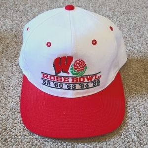 Vintage Wisconsin Badgers Rose Bowl Hat with Years
